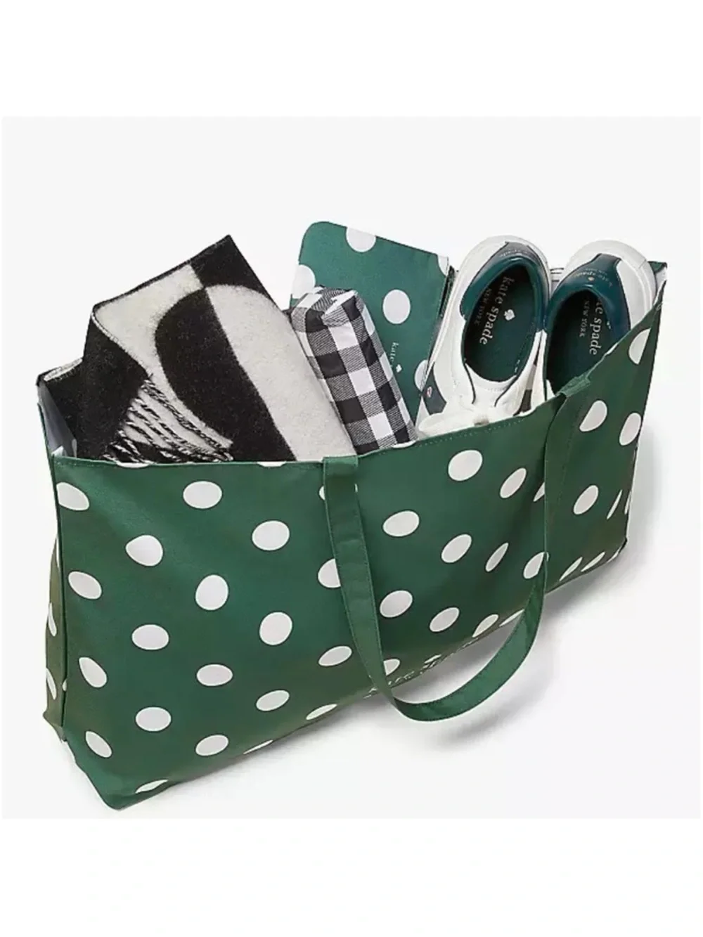 Like New KATE SPADE Dot Canvas Tote Bag Sz: OS - Picture 4 of 14